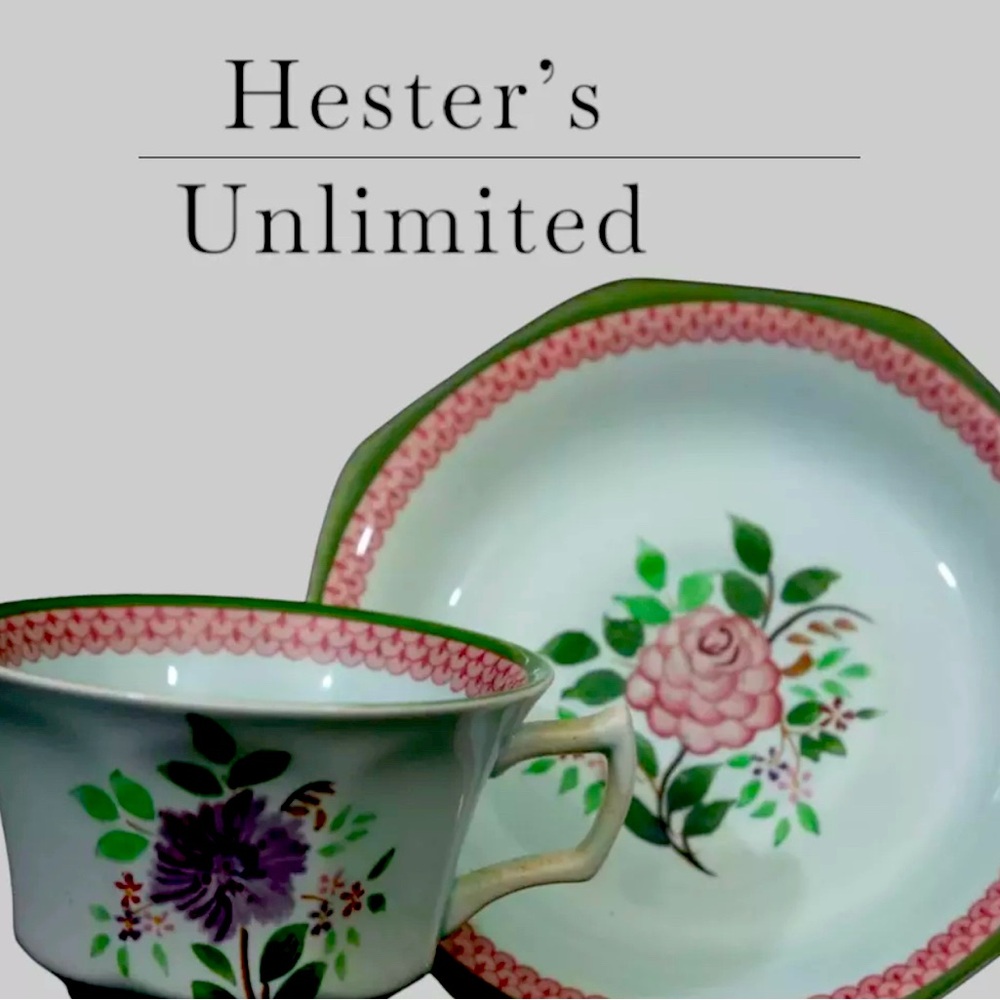 EC Adams Calyx Ware Mandalay Cup & Saucer | English Free Shipping!